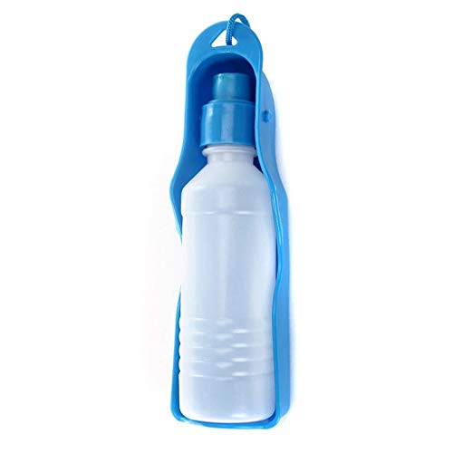 Vektenxi Hunde-Wasserflasche mit Napf, 250 ml, 500 ml, Kunststoff, Wasserflasche für Haustiere, Outdoor, Reisen, Haustier, Trinkwasser, Futternapf, praktisch und praktisch von Vektenxi