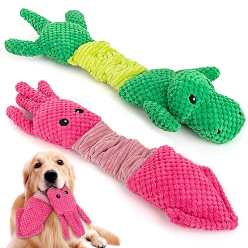 Vekung Hundespielzeug für große Hunde, quietschendes Plüsch-Hundespielzeug für kleine, mittelgroße und große Rassen, Welpen, zahnendes Hundespielzeug, um sie zu beschäftigen, 2 Stück Vekung Hundespielzeug für große Hunde, quietschendes Plüsch-Hundespielzeug für kleine, mittelgroße und große Rassen, Welpen, zahnendes Hundespielzeug, um sie zu beschäftigen, 2 Stück von Vekung