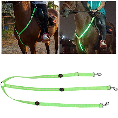 Velaurs Led Luminous Horse Chest Harness, Horse Chest Harness, einstellbar für Horse Chest Strap Radfahren auf der Straße von Velaurs