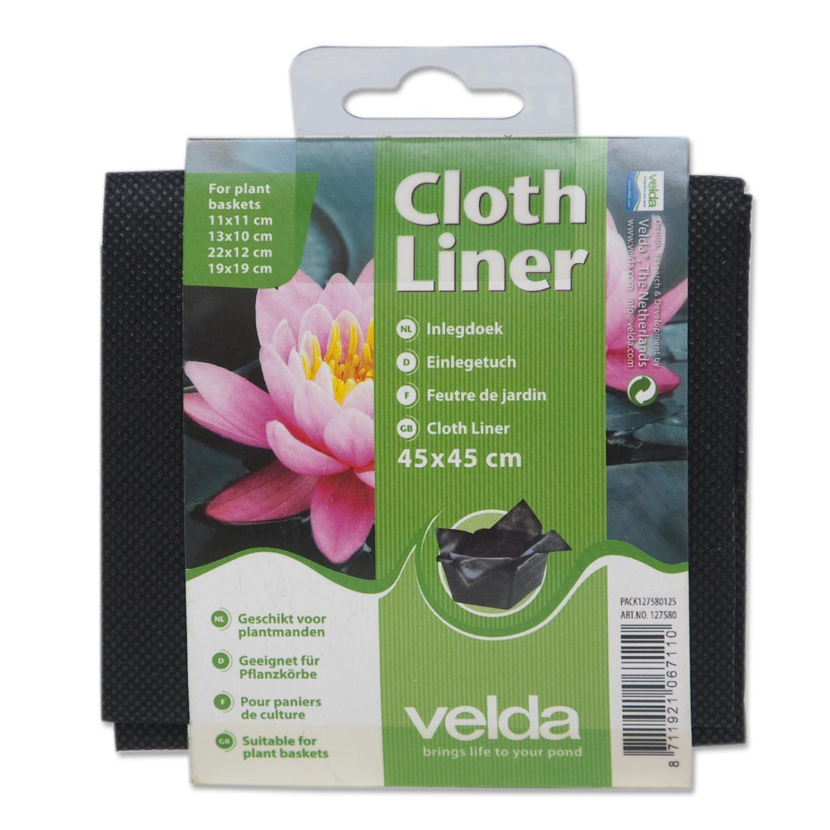 Velda Cloth Liner (Einlegetuch) 45 x 45 cm von Velda
