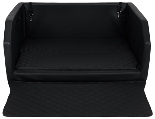 Velinda Autohundebett Reisebett Hundebett für Kofferraum Transportsystem 100x90cm (Farbe: schwarz) von Velinda
