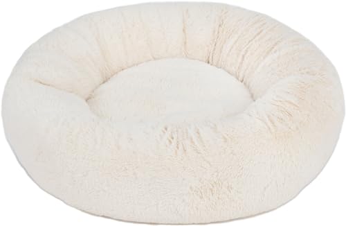 Velinda Hundebett-Donut Hundedonut Katzenbett Hundekissen Katzenkissen Hundenest 75cm (Farbe: cremefarben) von Velinda