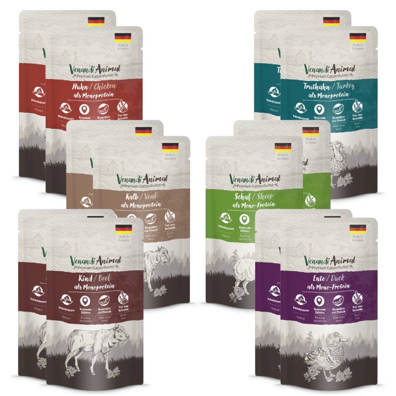 Mixpack Venandi Animal 12 x 125 g - Mix (6 Sorten) von Venandi Animal