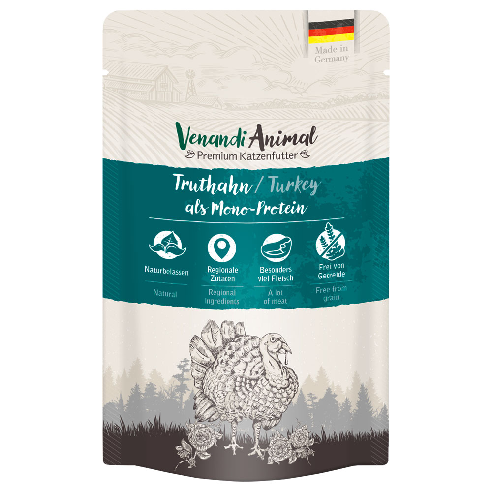 Sparpaket Venandi Animal Monoprotein 24 x 125 g - Truthahn Sparpaket Venandi Animal Monoprotein 24 x 125 g - Truthahn von Venandi Animal