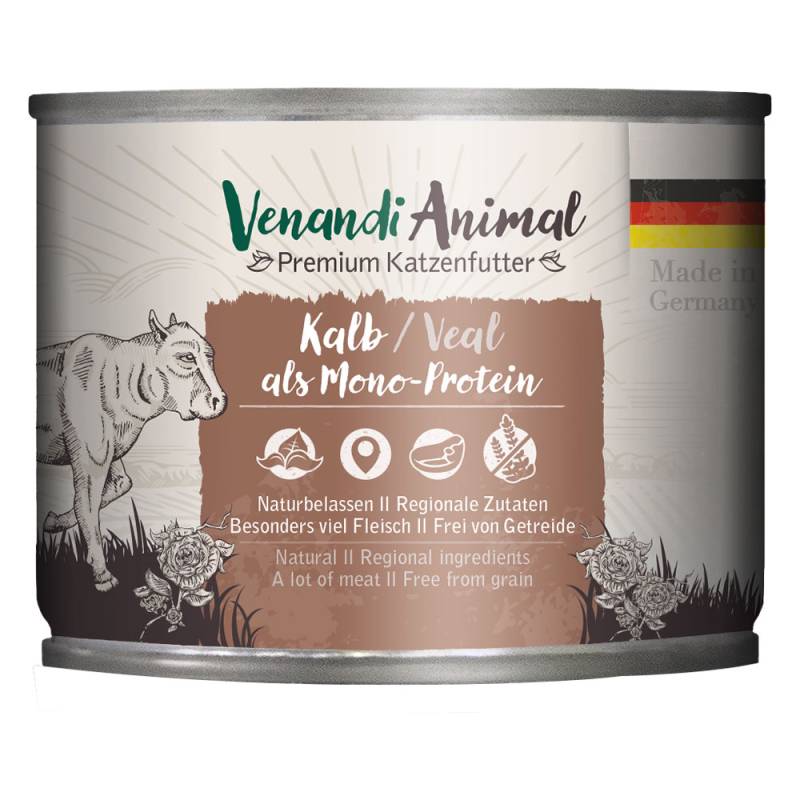 Sparpaket Venandi Animal Monoprotein 24 x 200 g - Kalb von Venandi Animal