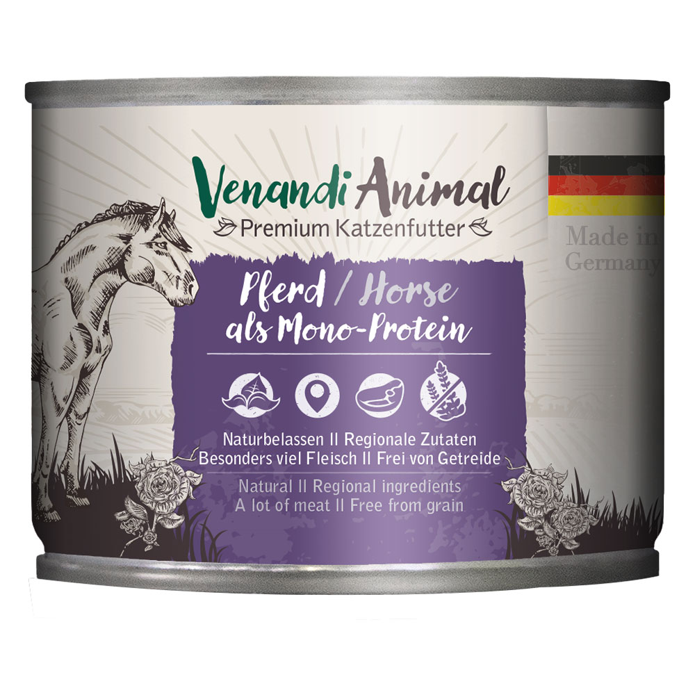Sparpaket Venandi Animal Monoprotein 24 x 200 g - Pferd Sparpaket Venandi Animal Monoprotein 24 x 200 g - Pferd von Venandi Animal