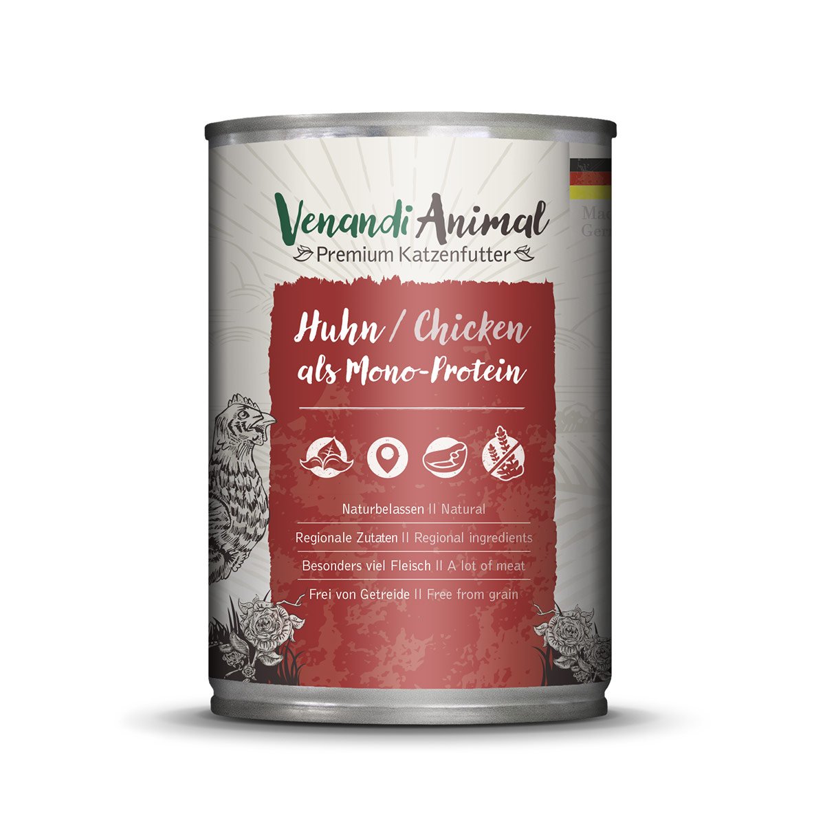 Venandi Animal - Huhn als Monoprotein 12x400g von Venandi Animal