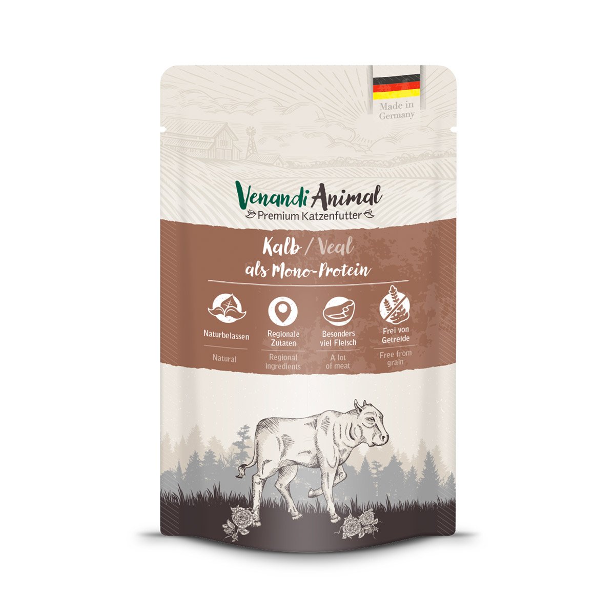 Venandi Animal - Kalb als Monoprotein 12x125g von Venandi Animal