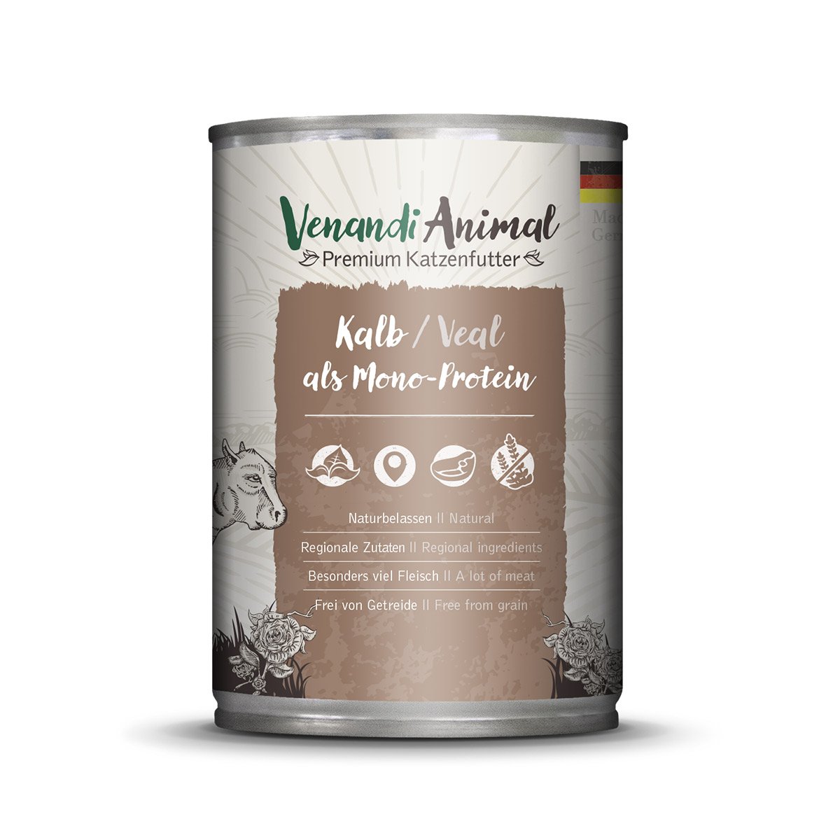 Venandi Animal - Kalb als Monoprotein 12x400g von Venandi Animal