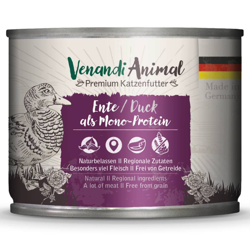Venandi Animal Monoprotein 6 x 200 g - Ente Venandi Animal Monoprotein 6 x 200 g - Ente von Venandi Animal