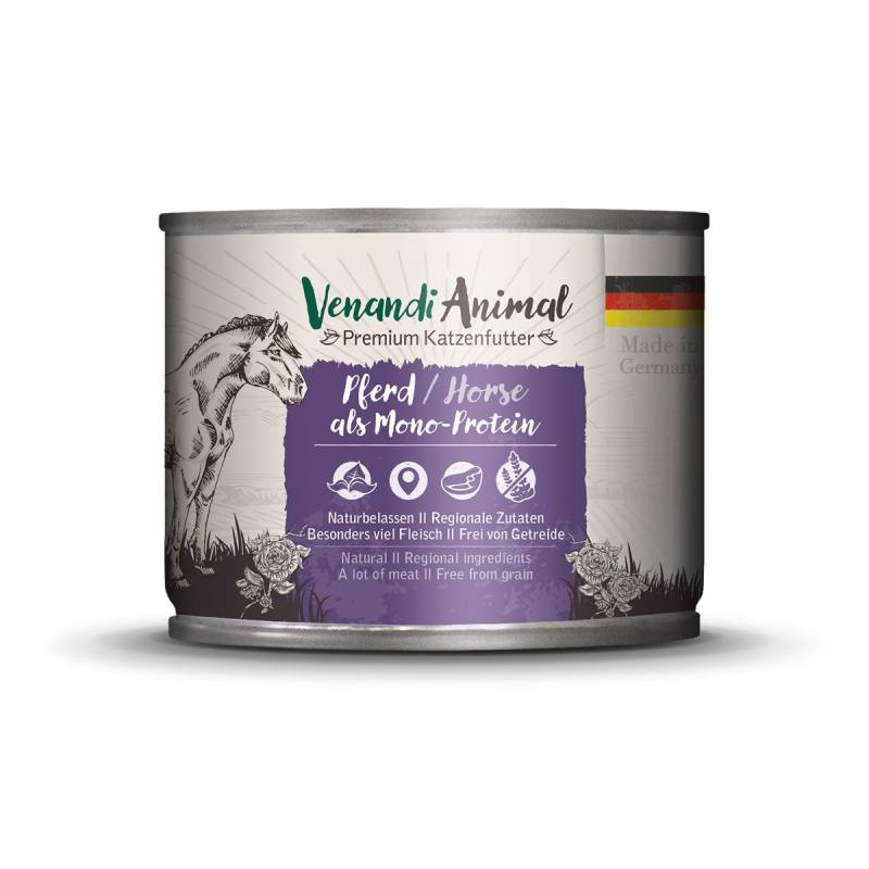 Venandi Animal - Pferd als Monoprotein 12x200g Venandi Animal - Pferd als Monoprotein 12x200g von Venandi Animal