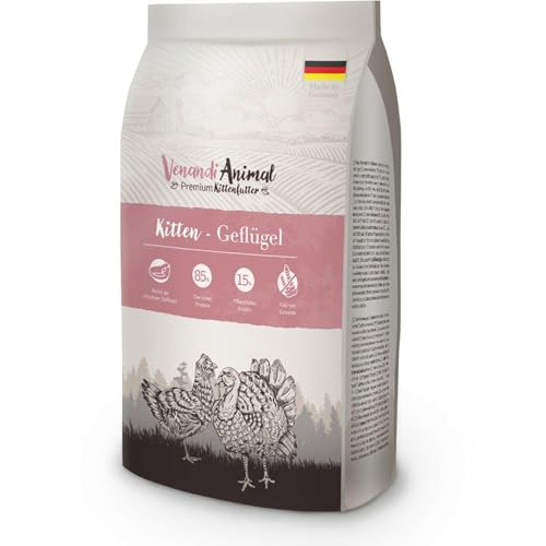 Venandi Animal – Premium Katzenfutter – Kitten – Geflügel, mit viel frischem Fleisch, Trockenfutter, getreidefrei, 1er Pack (1 x 1,5kg) von VenandiAnimal