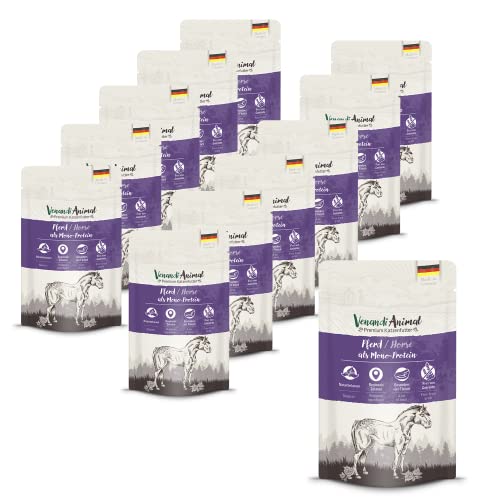 Venandi Animal - Premium Nassfutter für Katzen - Pferd als Monoprotein 12er Pack (12 x 125 g), getreidefrei, Monoprotein von Venandi Animal