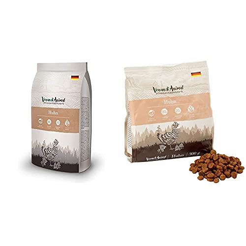 Venandi Animal Premium Trockenfutter für Katzen, Huhn, getreidefrei mit viel frischem Fleisch, 1.5 kg & Premium Trockenfutter für Katzen, Huhn,getreidefrei mit viel frischem Fleisch, 300 g von Venandi Animal