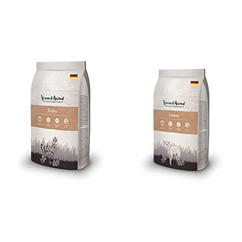 Venandi Animal Premium Trockenfutter für Katzen, Huhn, getreidefrei mit viel frischem Fleisch, 1.5 kg & Premium Trockenfutter für Katzen, Lamm, getreidefrei mit viel frischem Fleisch, 1.5 kg von Venandi Animal