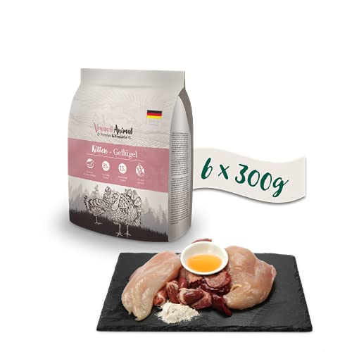 Venandi Animal Premium Trockenfutter für Katzen, Kitten 6 x 0,3 kg, getreidefrei mit viel frischem Fleisch, 300 g von Venandi Animal