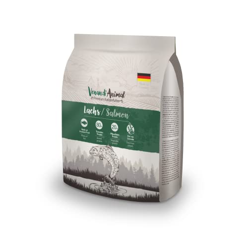 Venandi Animal – Premium Katzenfutter – Lachs, mit viel frischem Fisch, Trockenfutter, getreidefrei 1er Pack (1 x 300g) von Venandi Animal