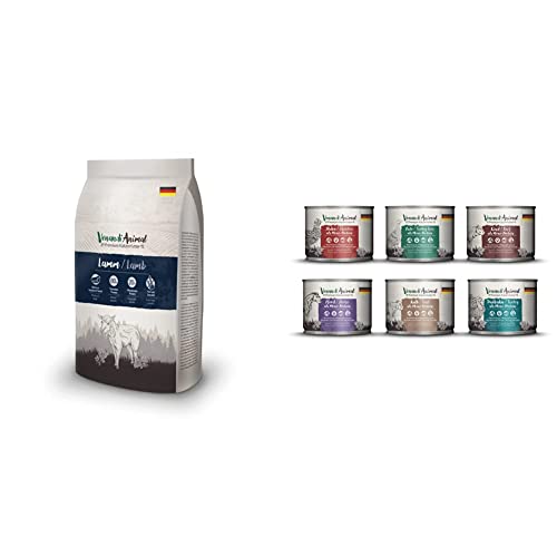 Venandi Animal Premium Trockenfutter für Katzen, Lamm, getreidefrei mit viel frischem Fleisch, 1.5 kg & Premium Nassfutter für Katzen, Probierpaket III, Huhn, Ente, Rind, Pferd, Kalb, Truthahn, 6x200g Venandi Animal Premium Trockenfutter für Katzen, Lamm, getreidefrei mit viel frischem Fleisch, 1.5 kg & Premium Nassfutter für Katzen, Probierpaket III, Huhn, Ente, Rind, Pferd, Kalb, Truthahn, 6x200g von VenandiAnimal