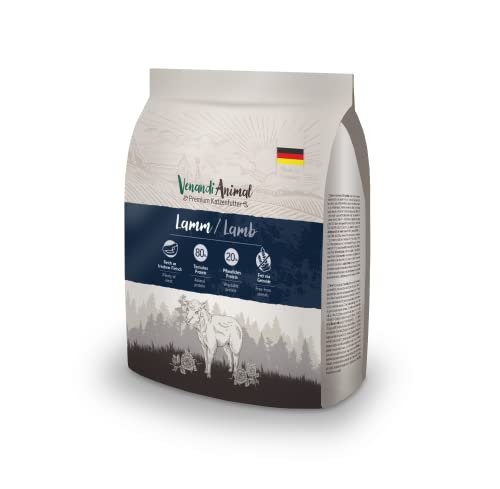 Venandi Animal – Premium Katzenfutter – Lamm, mit viel frischem Fleisch, Trockenfutter, getreidefrei 1er Pack (1 x 300g) von Venandi Animal