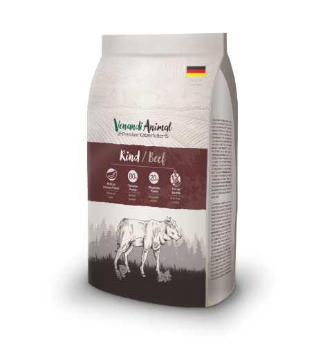 Venandi Animal – Premium Katzenfutter – Rind, mit viel frischem Fleisch, Trockenfutter, getreidefrei 1er Pack (1 x 1,5kg) von Venandi Animal