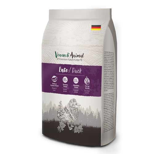 Venandi Animal - Premium Trockenfutter für Katzen - Ente, 1er Pack (1 x 6,5kg), getreidefrei mit viel frischem Fleisch von Venandi Animal