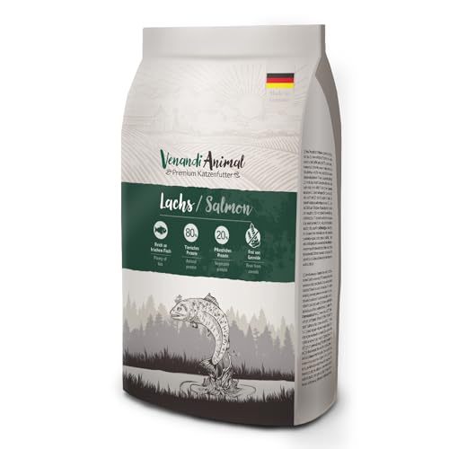 Venandi Animal - Premium Trockenfutter für Katzen - Lachs, 1er Pack (1 x 6,5kg), getreidefrei mit viel frischem Fleisch von VenandiAnimal