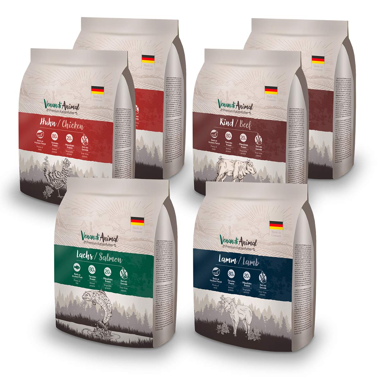 Venandi Animal - Probierpaket 6x300 g Venandi Animal - Probierpaket 6x300 g von Venandi Animal