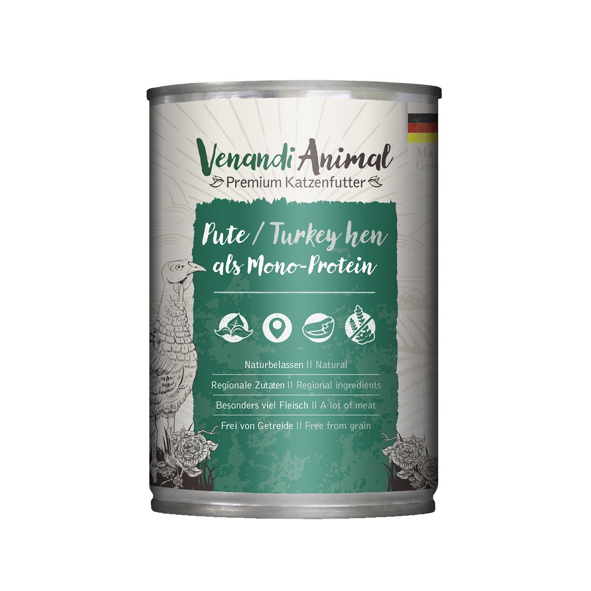 Venandi Animal Pute als Monoprotein 12x400g von Venandi Animal