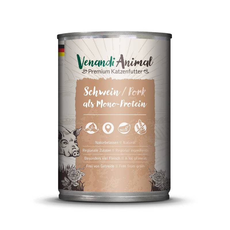 Venandi Animal – Schwein als Monoprotein 6x400g von Venandi Animal