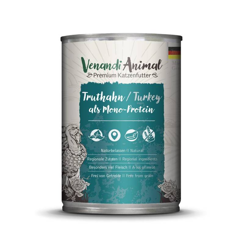 Venandi Animal - Truthahn als Monoprotein 6x400g von Venandi Animal