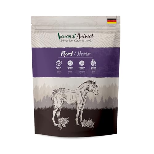 Venandi Animal - Premium Trockenfutter für Katzen - Pferd, 1er Pack (1 x 1,5kg), getreidefrei von VenandiAnimal