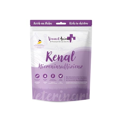Venandi Animal Vet - Premium Trockenfutter für Katzen - Diät - Renal - Niereninsuffizienz - Huhn, 1er Pack (1 x 0,3kg), getreidefrei von VenandiAnimal