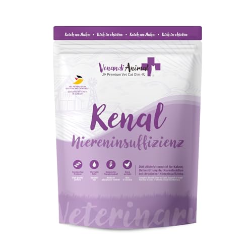 Venandi Animal Vet - Premium Trockenfutter für Katzen - Diät - Renal - Niereninsuffizienz - Huhn, 1er Pack (1 x 1,5kg), getreidefrei von VenandiAnimal