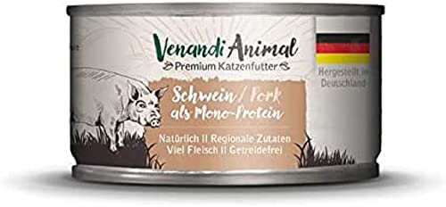 Venandi - Premium Nassfutter für Katzen - Schwein als Monoprotein, 1 x 100g 1er Pack, Getreidefrei mit Extra Viel Fleisch Venandi - Premium Nassfutter für Katzen - Schwein als Monoprotein, 1 x 100g 1er Pack, Getreidefrei mit Extra Viel Fleisch von VenandiAnimal
