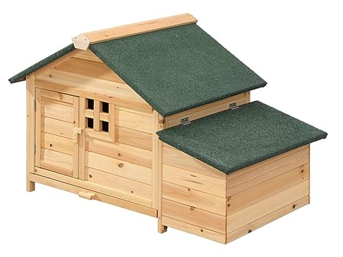 Vente-unique-Hühnerstall aus Holz mit Legenest - für 2 Hühner - 106 x 64 x 71 cm - Holzfarben - ANSER von Vente-unique