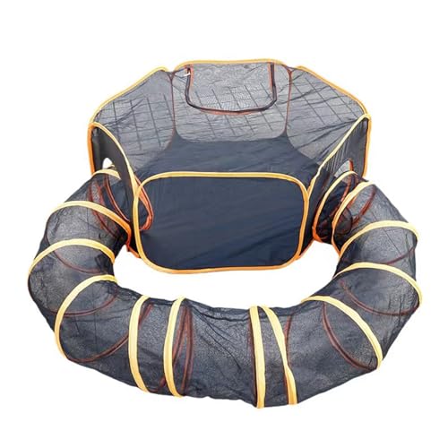 Katzengehege Outdoor Katzentunnel Große Katzen Katzenzelt Outdoor mit Katzentunnel, Faltbares Spielhaus für Katzen, Kaninchen, Kleintiere Auf Mehrere Arten(2-Piece Set) von Vepnby