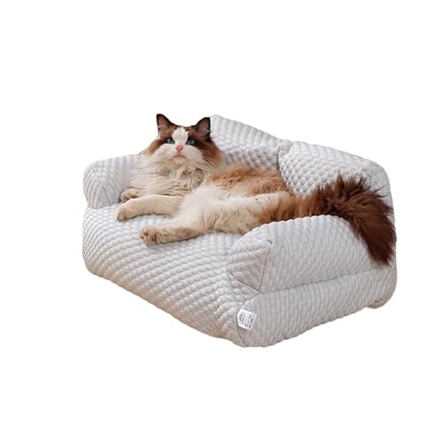 Vepnby Hundesofa, Hundekissen Waschbar, Memory Foam Hundekorb mit Kopfstütze, rutschfest, Ränder Weiches Hundesofa für Mittlere Hunde(Gray,XXL) von Vepnby