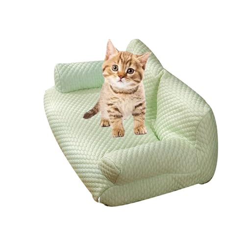 Vepnby Hundesofa, Hundekissen Waschbar, Memory Foam Hundekorb mit Kopfstütze, rutschfest, Ränder Weiches Hundesofa für Mittlere Hunde(Green,XL) von Vepnby