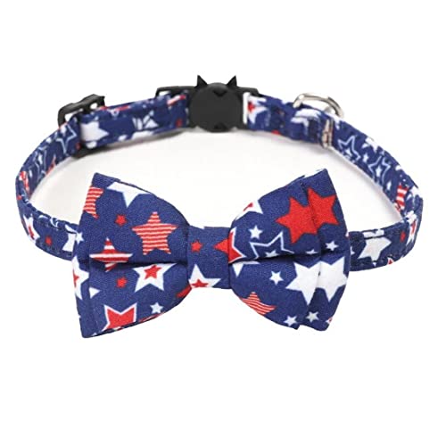 Vepoty 4. Juli Ferienhundkragen Fliege Krawatte Usa Independence Day Patriotischer Kragen Für Kleine Mittelgroße Hunde Haustiere Welpen von Vepoty