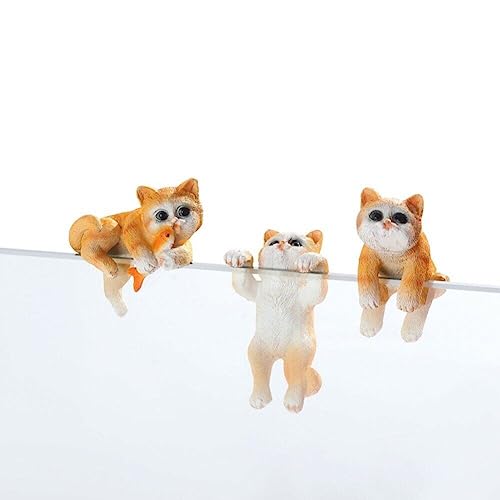 Vepoty Aquarium-Katzen-Ornament, 3 Stück, Kunstharz-Katzenfigur, interessanter Aquarium-Katzen-Anhänger, niedliches Tier-Ornament für Tank-Dekoration Vepoty Aquarium-Katzen-Ornament, 3 Stück, Kunstharz-Katzenfigur, interessanter Aquarium-Katzen-Anhänger, niedliches Tier-Ornament für Tank-Dekoration von Vepoty