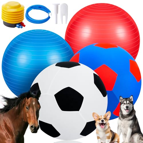 VercanMonth Herding Hundeball mit Kugelabdeckung, Anti-Burst-Ball, Hundespielzeug für Hunde, Stall, Unterhaltung, Spielen, siehe Video zum Aufblasen, Pumpe im Lieferumfang enthalten, 4 Stück VercanMonth Herding Hundeball mit Kugelabdeckung, Anti-Burst-Ball, Hundespielzeug für Hunde, Stall, Unterhaltung, Spielen, siehe Video zum Aufblasen, Pumpe im Lieferumfang enthalten, 4 Stück von VercanMonth