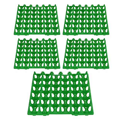 Eierablage 5 Stück Kunststoff Eierschalen 30 Zellen Eierkisten Halter Tablett für Lagerung Transport Zuhause Bauernhof Lieferungen Grün von Verdant Touch