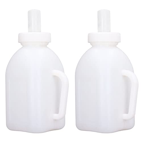 Kalbmilch-Fütterflasche, Kalb-Fütterflasche, 1 l Kapazität, dick, langlebig, einfache Reinigung, Kalbmilch-Futterspender mit abnehmbarem Schnuller von Verdant Touch