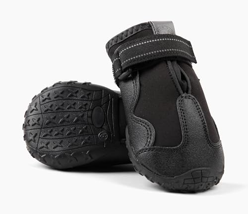 Premium Hundeschuhe zum Wandern, Schnee und Regen – schützende Hundeschuhe und Stiefel für große und mittelgroße Hunde – langlebige Outdoor-Hundeschuhe (6) von Versa Vine