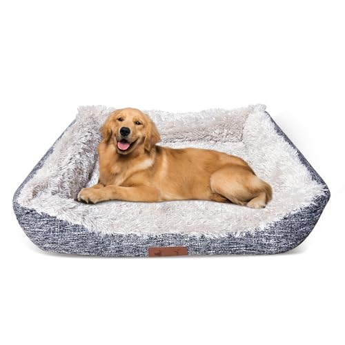 Versapet Hundebett Grosse Hunde, Hundekissen, Hundesofa, Hundekörbchen waschbar, mit Anti-Rutsch-Boden PlüSch Hundekorb für Hunde und Katzen, 79x59x20 cm, Beige Versapet Hundebett Grosse Hunde, Hundekissen, Hundesofa, Hundekörbchen waschbar, mit Anti-Rutsch-Boden PlüSch Hundekorb für Hunde und Katzen, 79x59x20 cm, Beige von Versapet