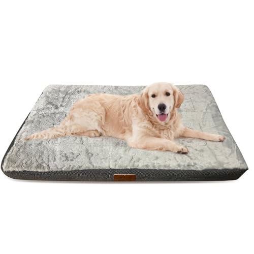 Versapet Hundebett Grosse Hunde, Hundekissen waschbar rutschfeste Haustier-Schlafmatte für große, mittlere und kleine Hunderassen, 90 x 70 x 8 cm, Grau Versapet Hundebett Grosse Hunde, Hundekissen waschbar rutschfeste Haustier-Schlafmatte für große, mittlere und kleine Hunderassen, 90 x 70 x 8 cm, Grau von Versapet