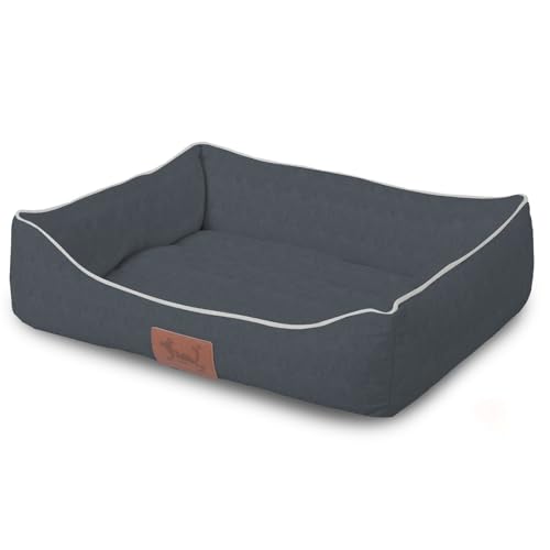 Versapet Hundebett mittelgroße Hunde, Hundekorb waschbar, Katzenbett Flauschiges, mit Anti-Rutsch-Boden PlüSch Hundekorb für Hunde und Katzen, 62x48x17 cm, Blau Versapet Hundebett mittelgroße Hunde, Hundekorb waschbar, Katzenbett Flauschiges, mit Anti-Rutsch-Boden PlüSch Hundekorb für Hunde und Katzen, 62x48x17 cm, Blau von Versapet