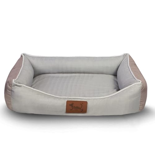 Versapet Hundebett mittelgroße Hunde, Hundekorb waschbar, Katzenbett Flauschiges, mit Anti-Rutsch-Boden PlüSch Hundekorb für Hunde und Katzen, 66x50x18 cm, Grau Versapet Hundebett mittelgroße Hunde, Hundekorb waschbar, Katzenbett Flauschiges, mit Anti-Rutsch-Boden PlüSch Hundekorb für Hunde und Katzen, 66x50x18 cm, Grau von Versapet