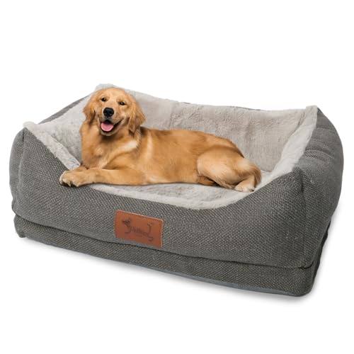 Versapet Hundebett mittelgroße Hunde, Hundekorb waschbar, Katzenbett Flauschiges, mit Anti-Rutsch-Boden PlüSch Hundekorb für Hunde und Katzen, 66x50x23.5 cm, Grau Versapet Hundebett mittelgroße Hunde, Hundekorb waschbar, Katzenbett Flauschiges, mit Anti-Rutsch-Boden PlüSch Hundekorb für Hunde und Katzen, 66x50x23.5 cm, Grau von Versapet