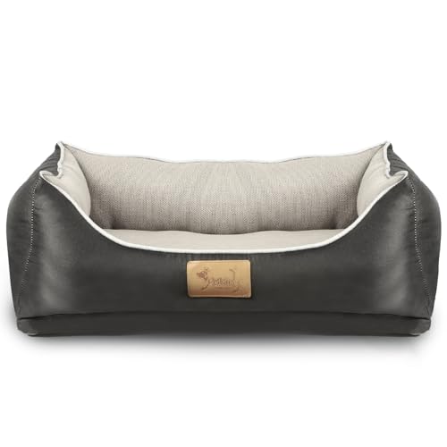 Versapet Hundebett mittelgroße Hunde, Hundekorb waschbar, Katzenbett Flauschiges, mit Anti-Rutsch-Boden PlüSch Hundekorb für Hunde und Katzen, 68x52x23.5 cm, Braun & Schwarz Versapet Hundebett mittelgroße Hunde, Hundekorb waschbar, Katzenbett Flauschiges, mit Anti-Rutsch-Boden PlüSch Hundekorb für Hunde und Katzen, 68x52x23.5 cm, Braun & Schwarz von Versapet